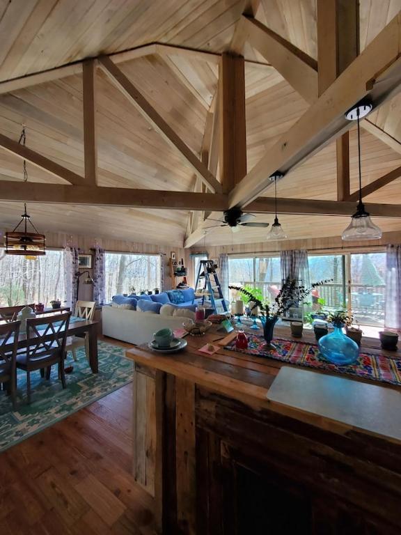 Treehouse Cathedral In Blue Ridge Mountains, Nc Villa Burnsville Ngoại thất bức ảnh